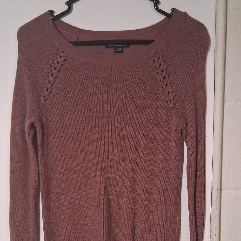 American Eagle Outfitters Mauve Knit Sweater